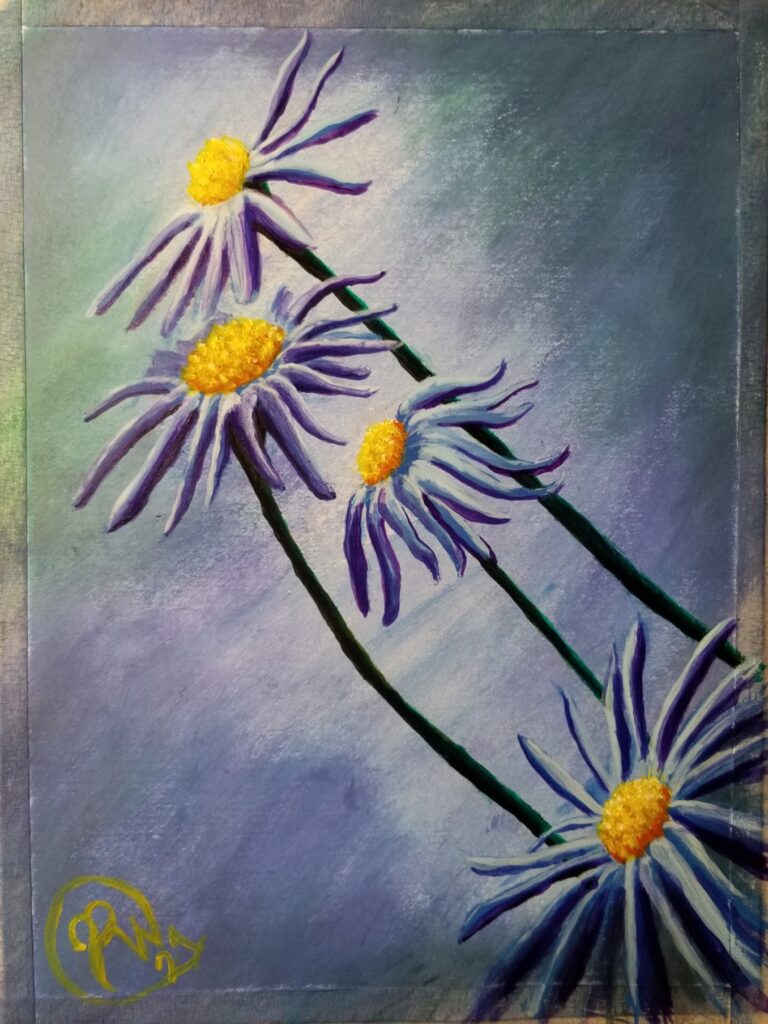 Acrylic Aster Flowers