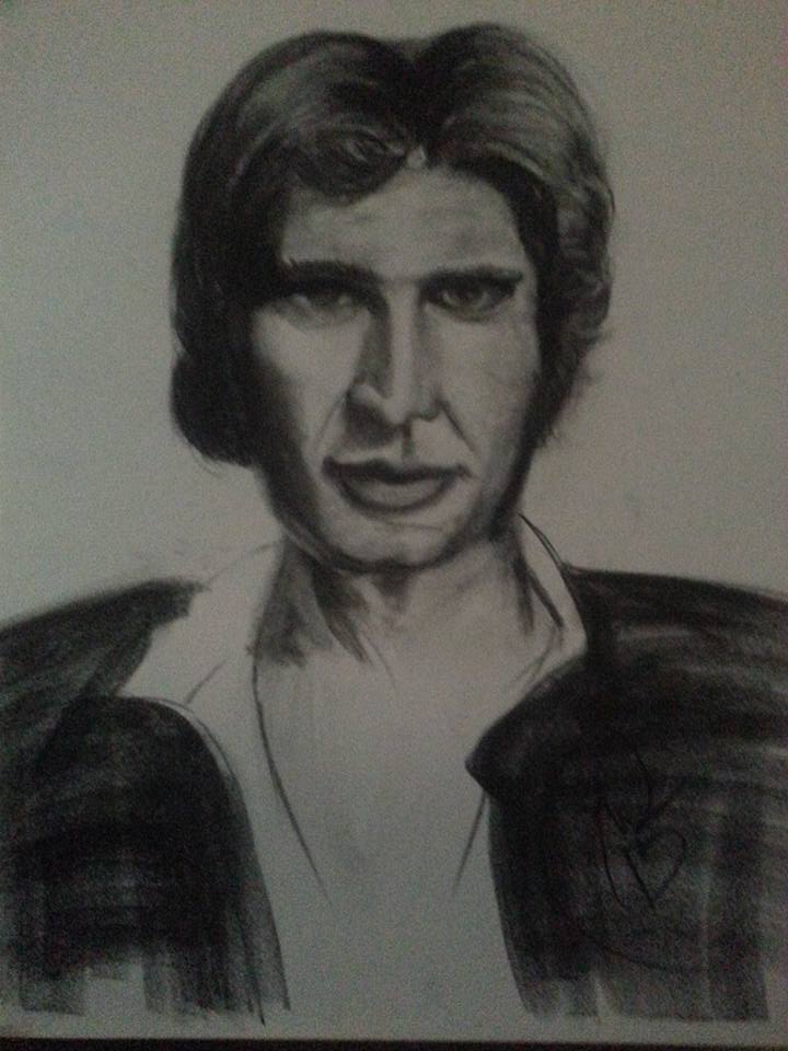 Fan Art - Han Solo - Charcoal 18x24