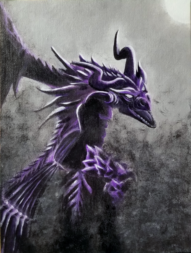 Dragon - Acrylic on Canvas Board