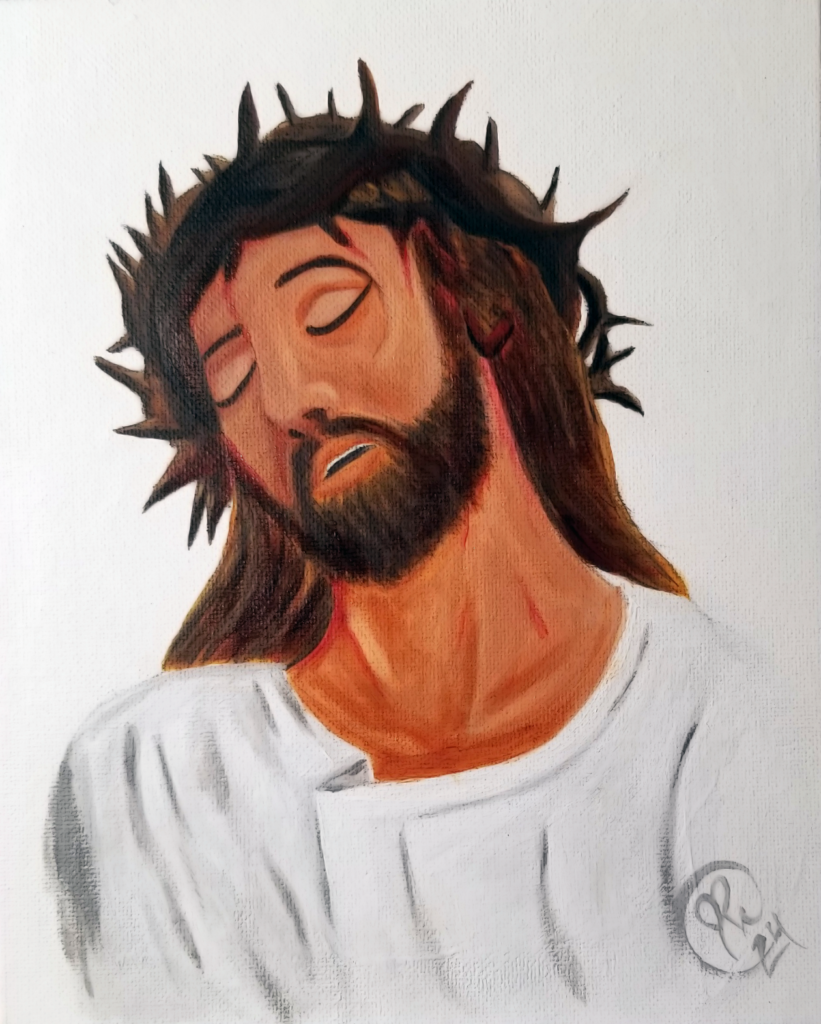 Jesus - Easter Painting - Acrylic on Canvas Board